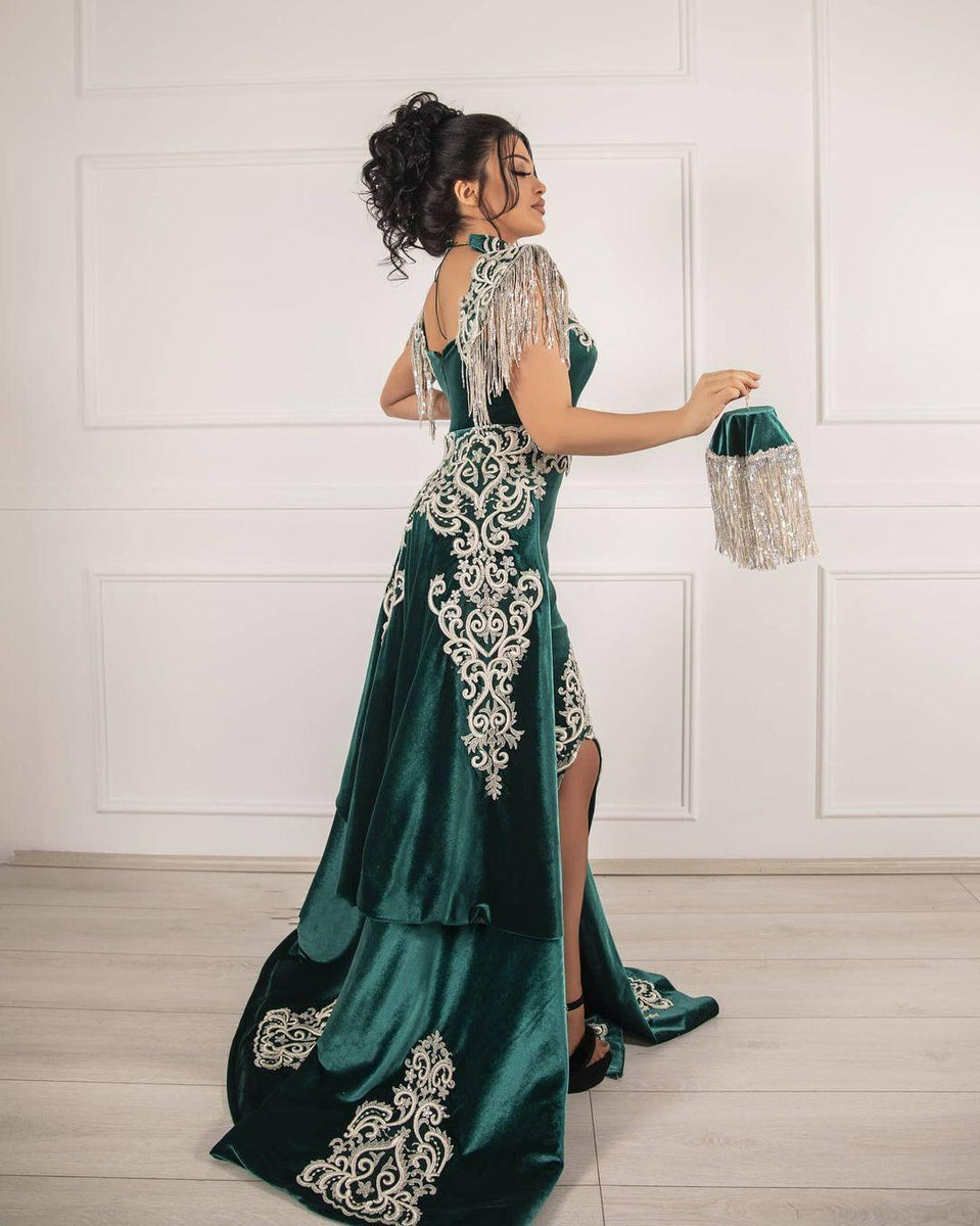 Green and hot sale gold prom