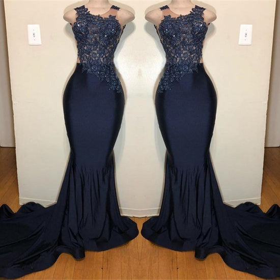 Sleeveless Mermaid Prom Dress with Intricate Appliques