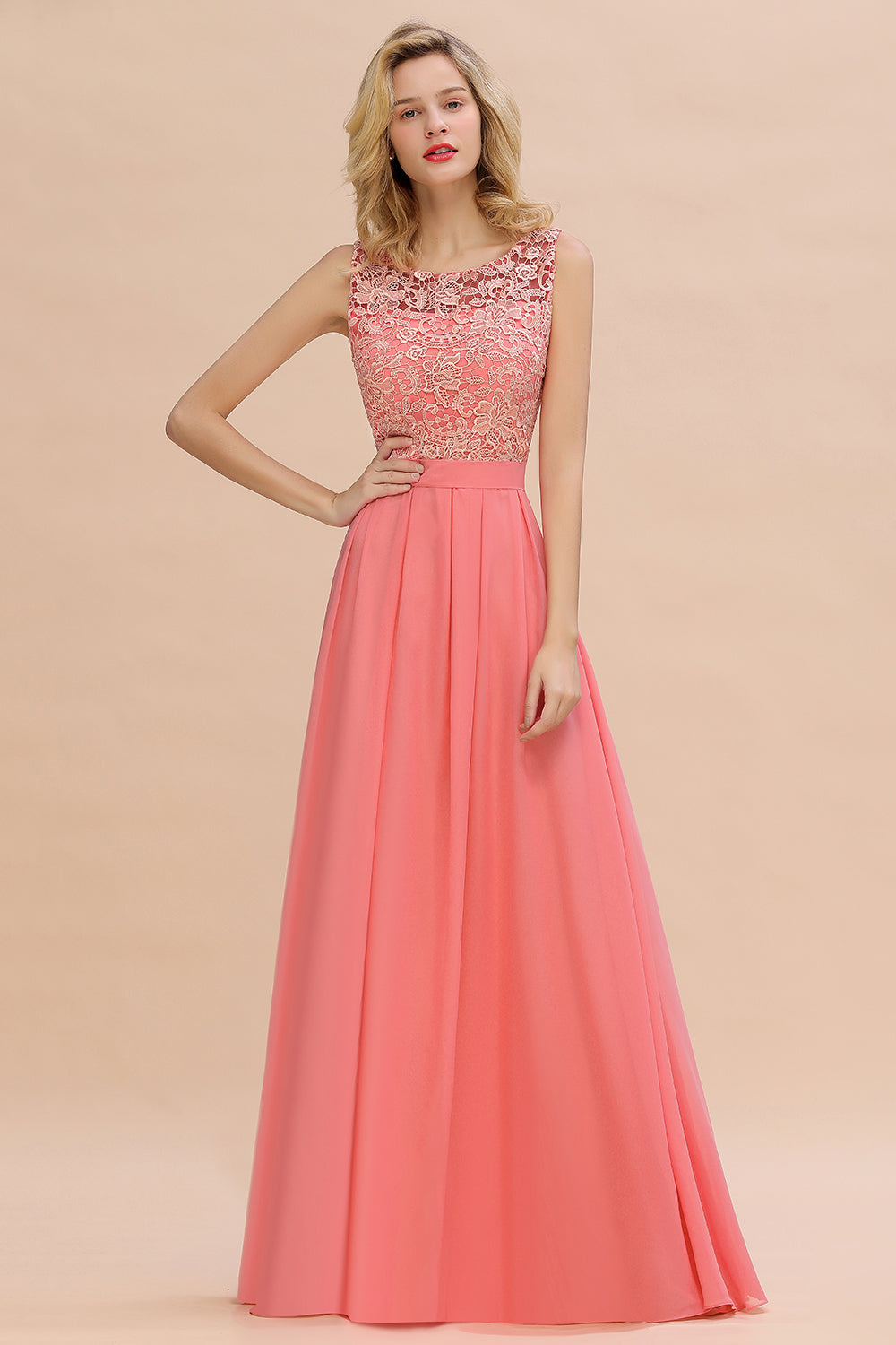 coral peach bridesmaid dresses