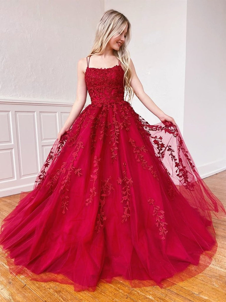 Maroon lace clearance formal dress