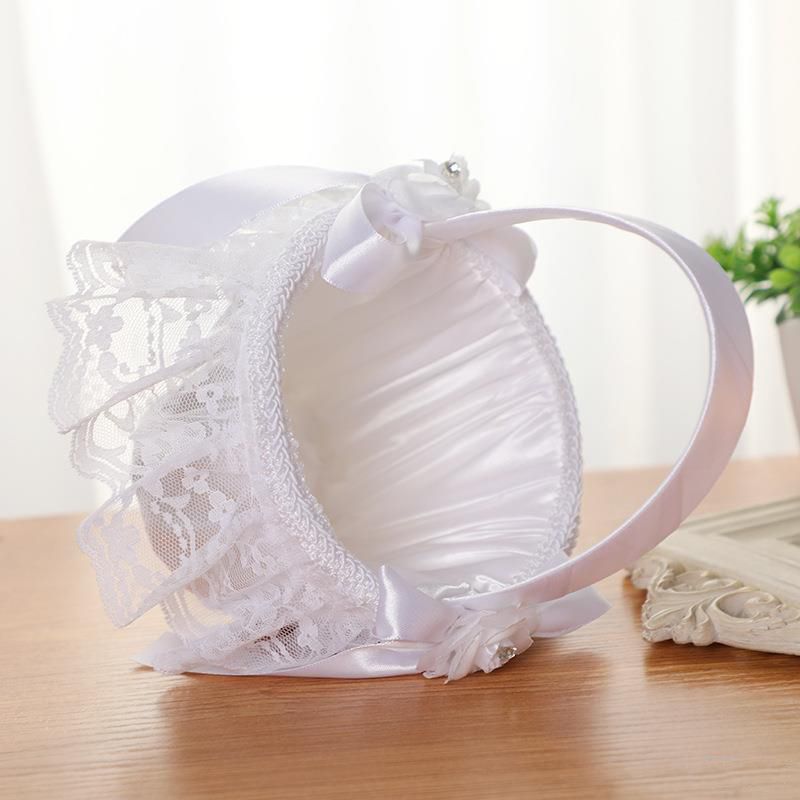 
                  
                    Flower Girl Lace Flower Basket With Bow-BIZTUNNEL
                  
                