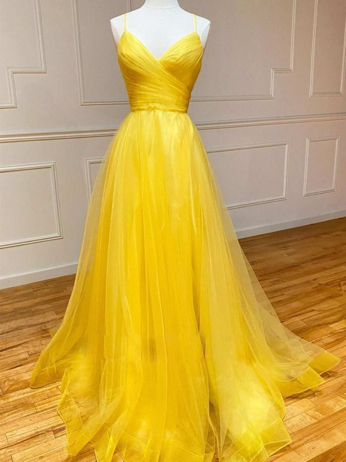 Simple Long A-line Sweetheart Tulle Backless Graduation Formal Evening Prom Dresses-BIZTUNNEL